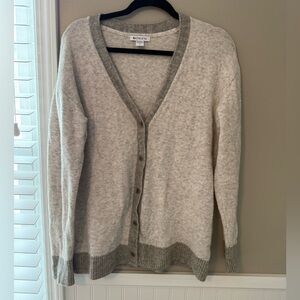 Athleta Women's Merino Wool Blend Gray Cardigan